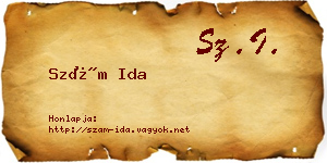 Szám Ida névjegykártya