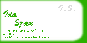 ida szam business card